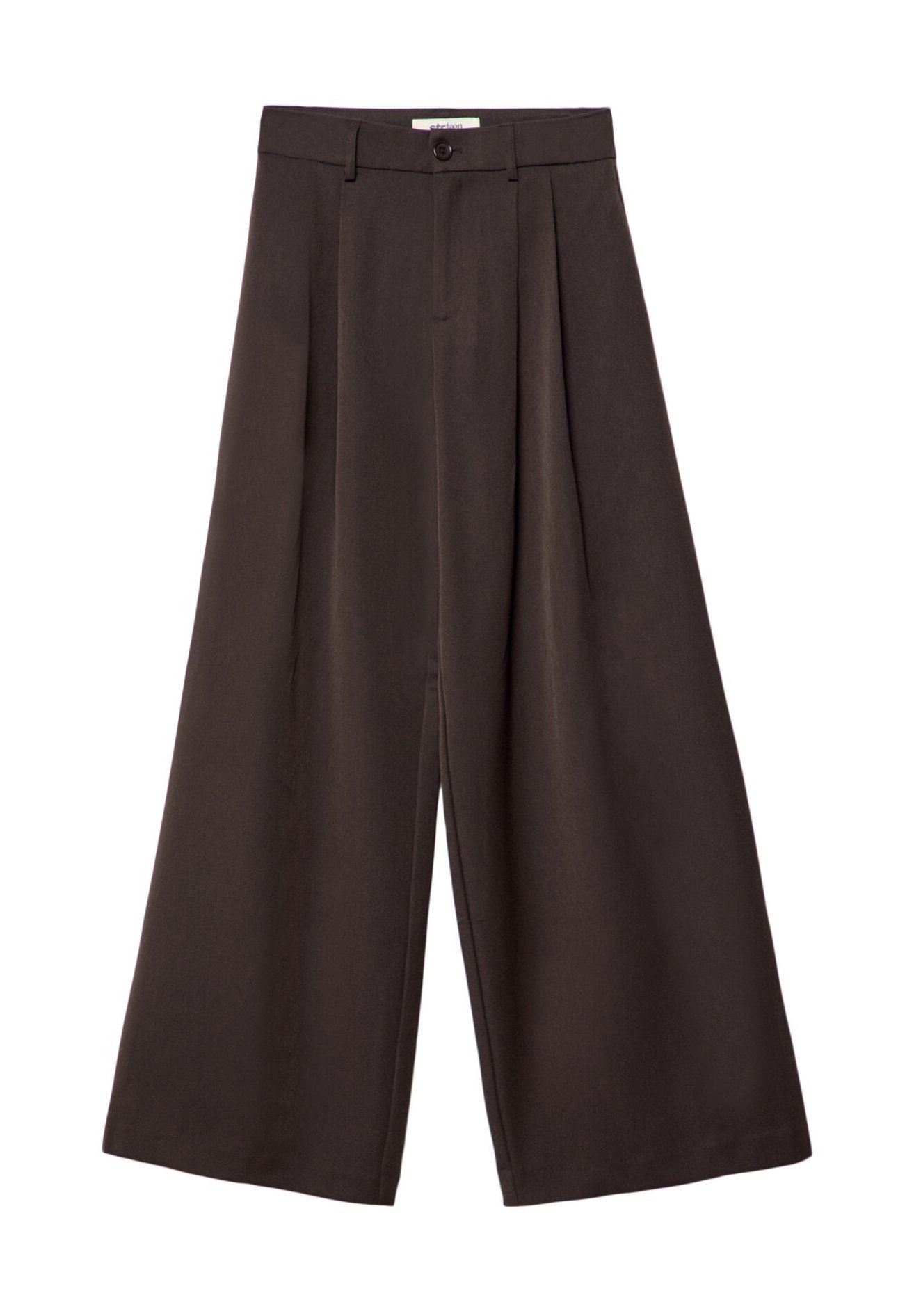 Wide-leg dart trousers