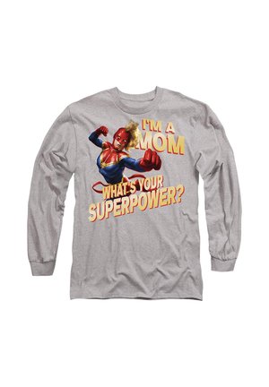 Long sleeved top - mottled light grey