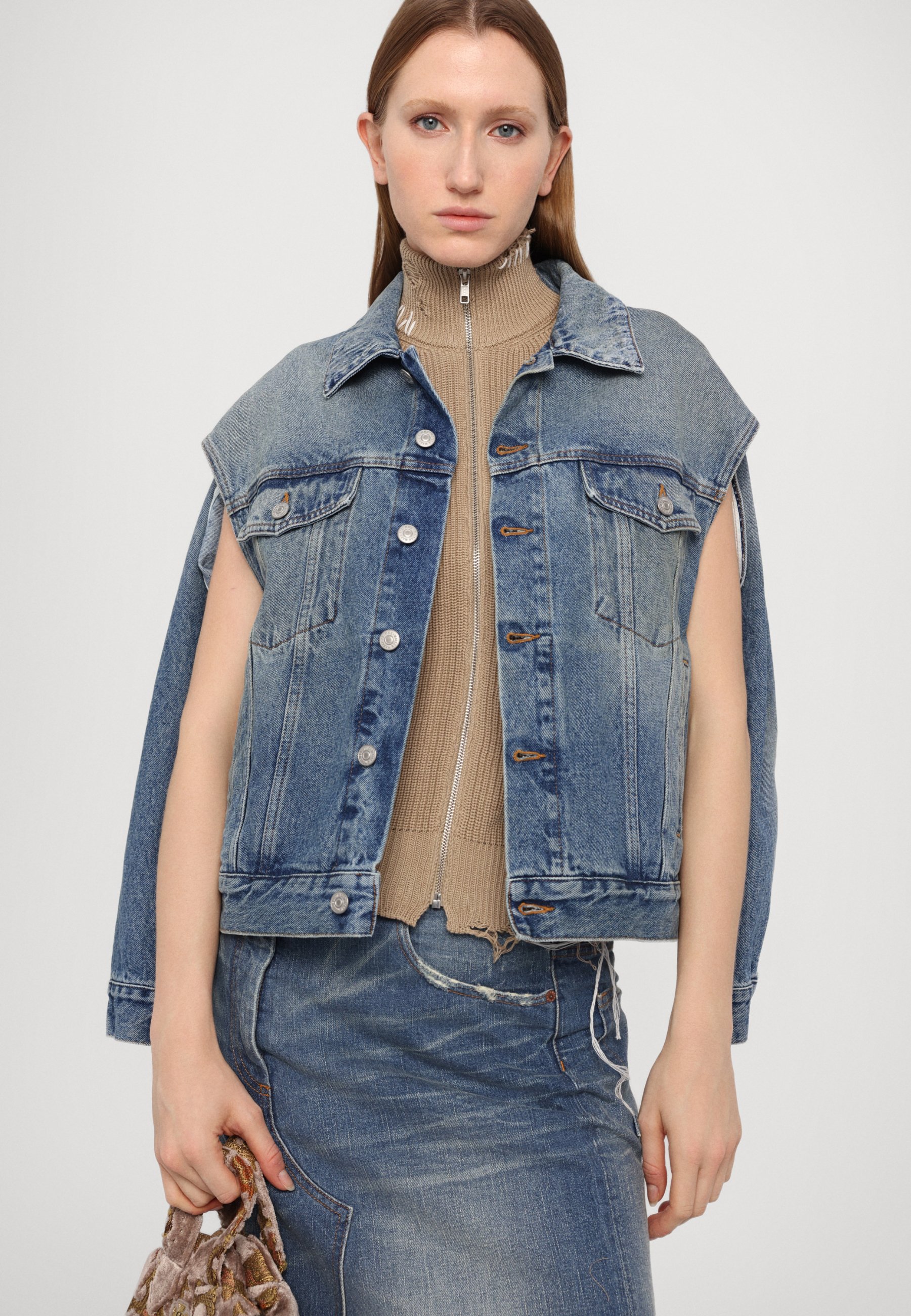 MM6 Maison Margiela LONG SKIRT - Gonna di jeans - medium