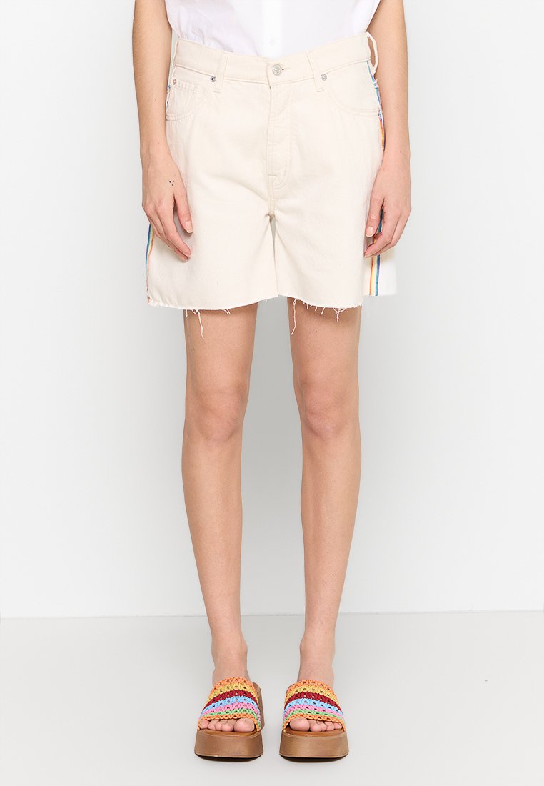 7 For All Mankind Jeansshort crème