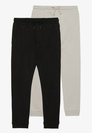 UNISEX 2 PACK - Tracksuit bottoms - black/mottled light grey