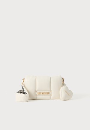 PUFFY LOGO - Sac à main - ivory/black