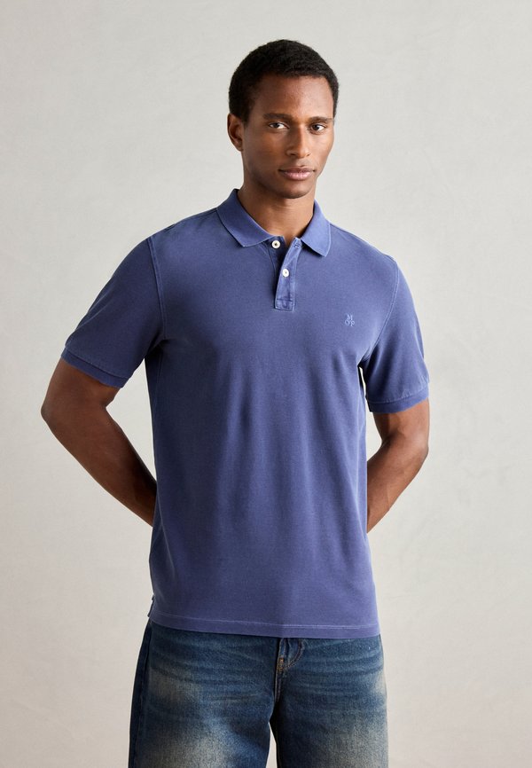 SHORT SLEEVE SLITS AT HEM EMBROIDERY - Polo shirt - iris ink