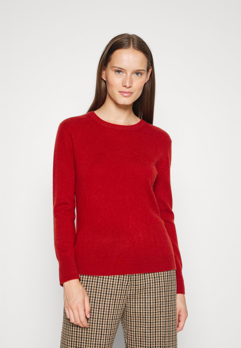 pure cashmere CLASSIC CREW NECK  - Pulover - brick