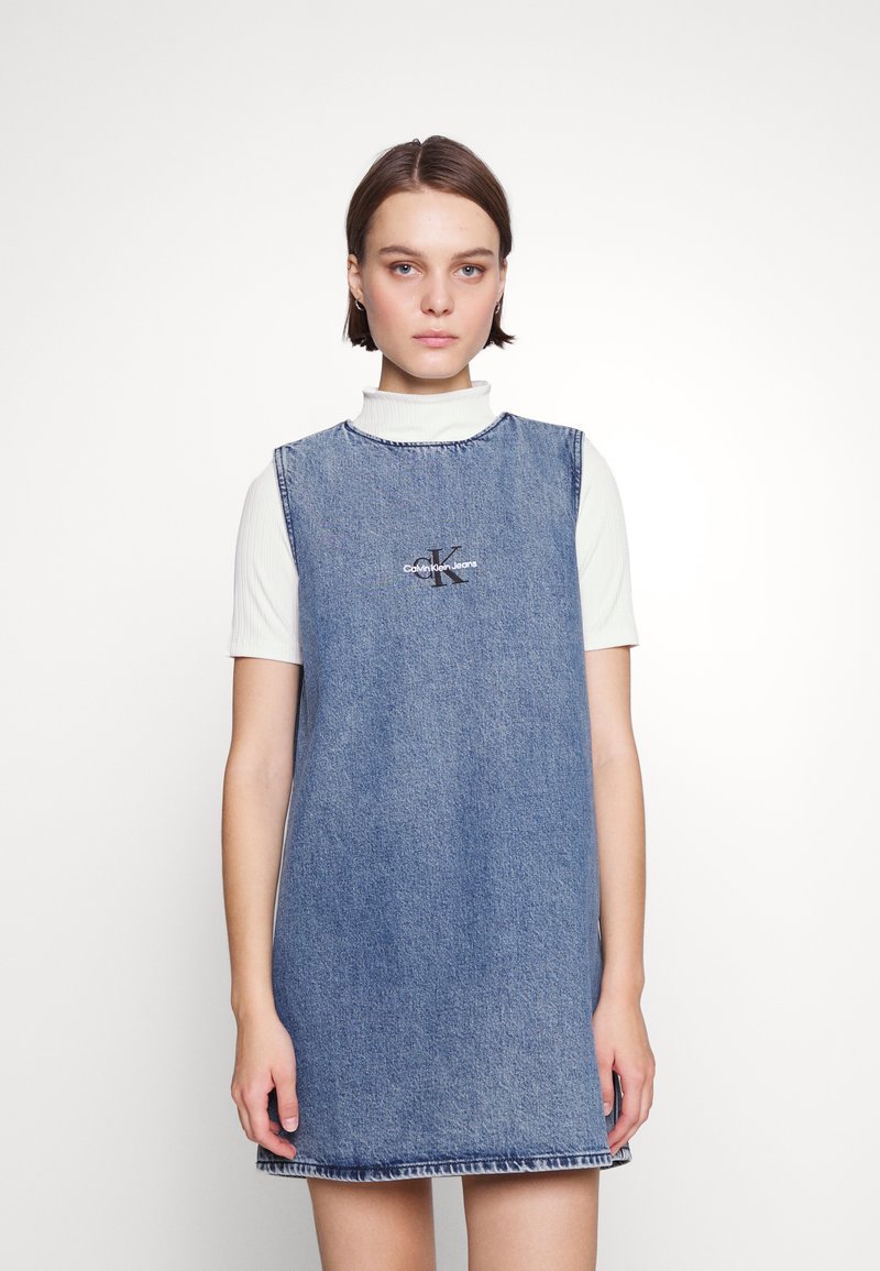 Calvin Klein Jeans SLEEVELESS BOXY DRESS Jeanskleid denim dark/blue