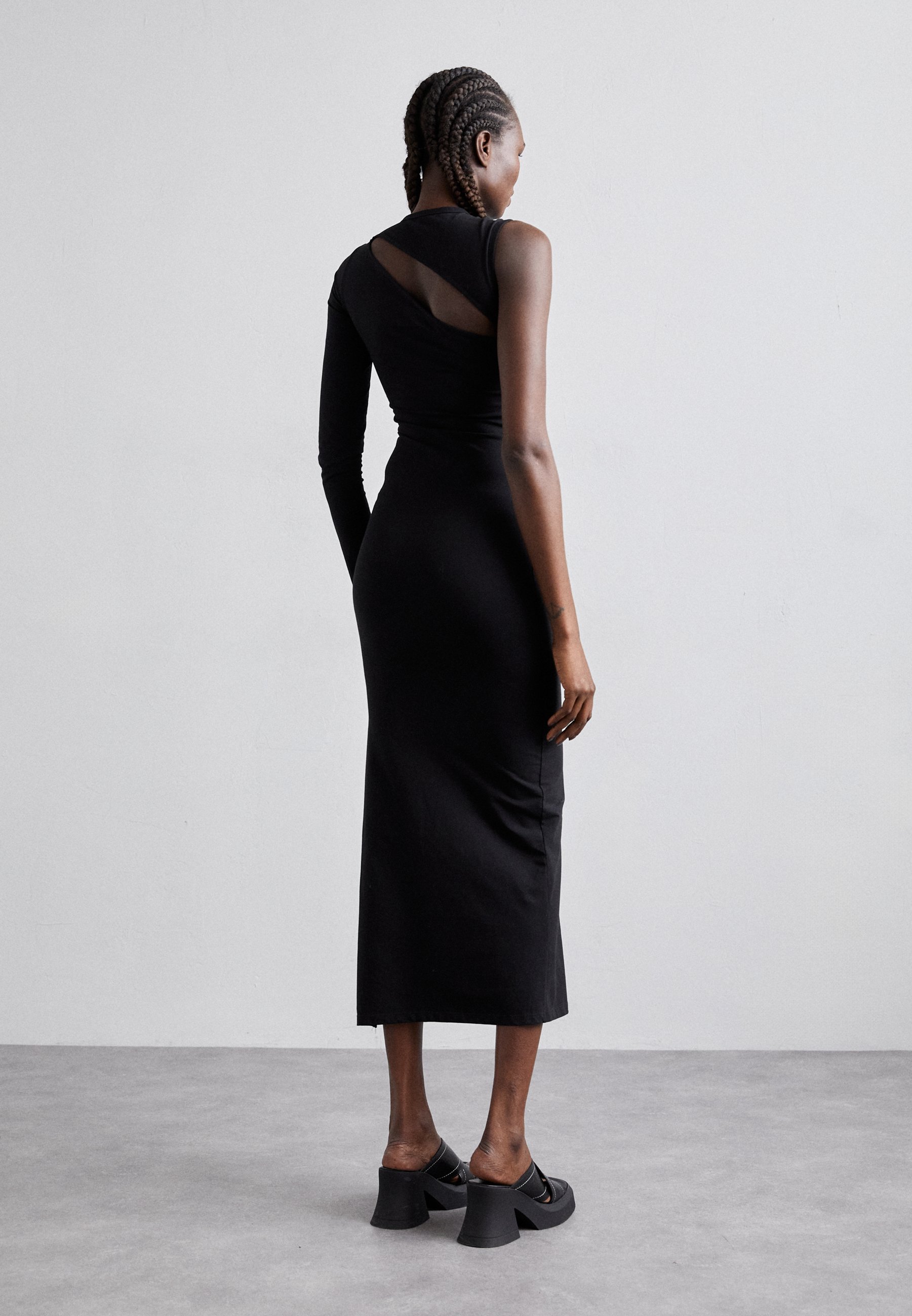MM6 Maison Margiela MIDI DRESS - Jersey dress - black