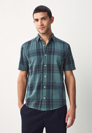 REGULAR FIT CHECK SHORT SLEEVE SMART  - Košeľa - blue green madras
