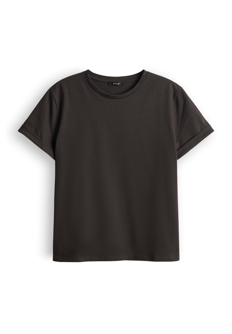 OPUS KURZARM SONZI - T-Shirt basic - midnight brown/braun - Zalando.at