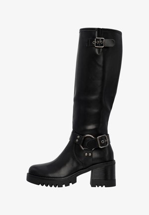 Salinyang, Bottes de cowboy / motard - schwarz