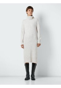 Noisy May NMVIOLA ROLLNECK DRESS  - Abito in maglia - eggnog
