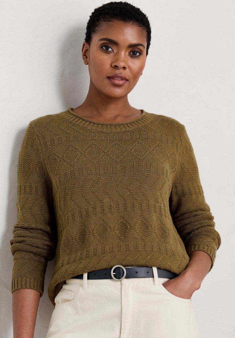seasalt-cornwall-long-sleeve-neule-fern-moss-vihre-zalando-fi