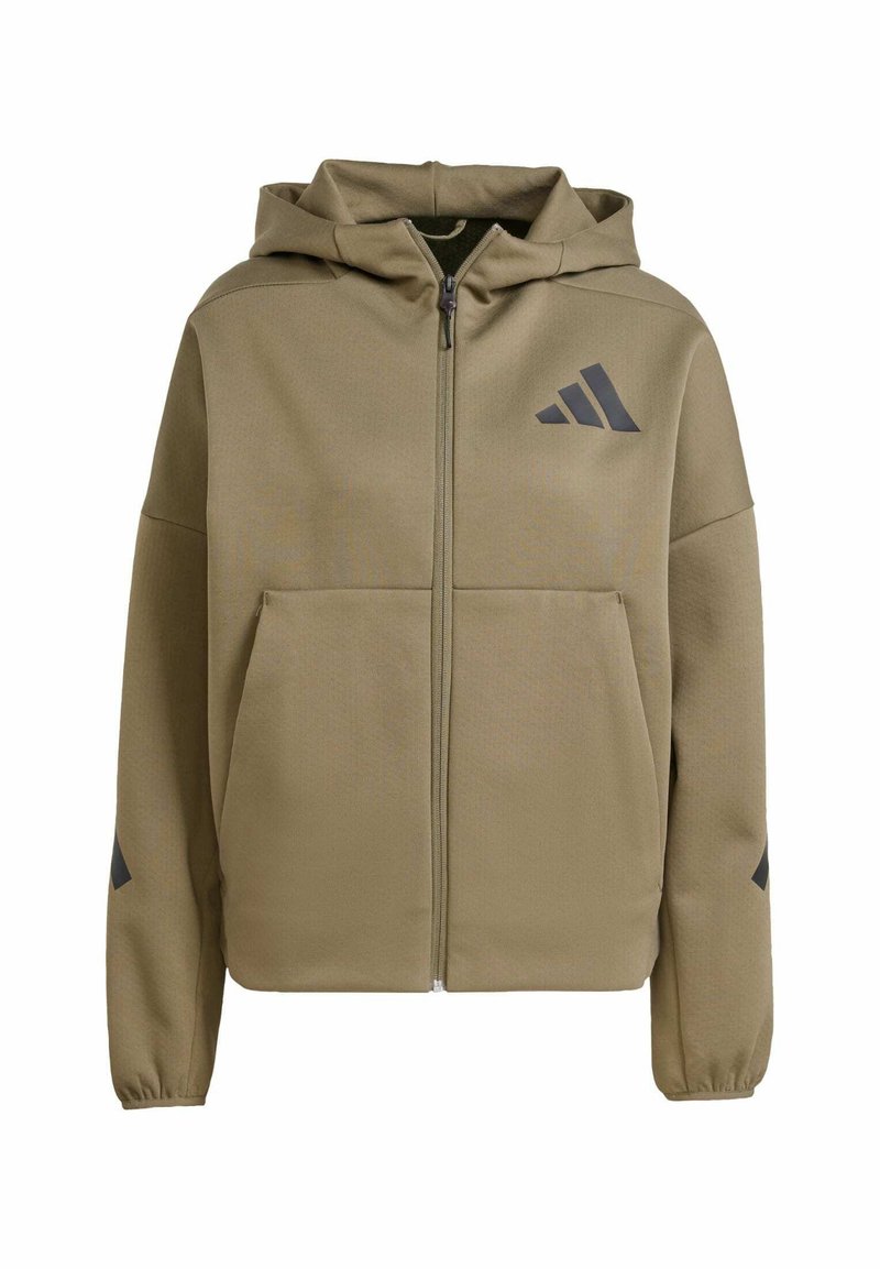 adidas Sportswear Sweater met rits olijfgroen