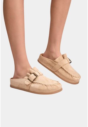 Super Mode, INIA. SABOTS MULES AVEC BOUCLE - Mules - beige nature