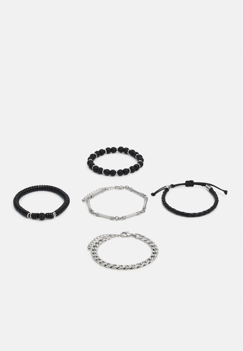 Pier One - 5 PACK - Bracelet - silver-coloured, black, Agrandir