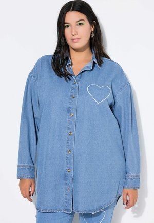 HEART-STICKEREI - Blusa - blue denim