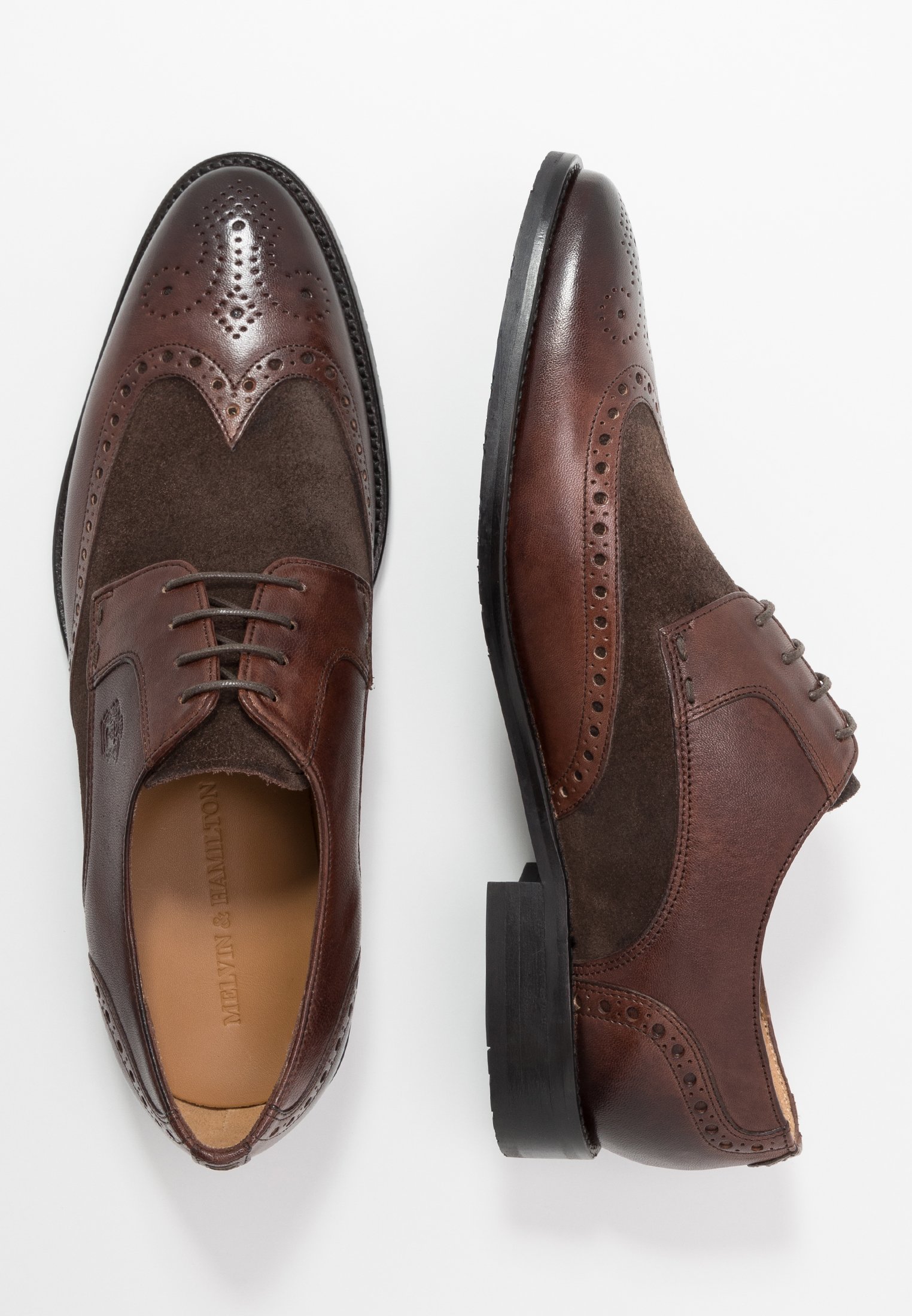 Melvin & Hamilton Pensko med snøring moganobrownrich tan Melvin & Hamilton ALEX Snøresko navy Zalando.no