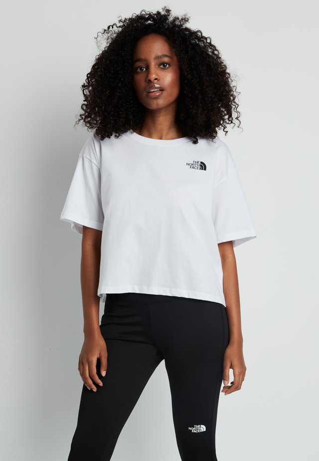CROPPED SIMPLE DOME TEE - T-Shirt basic - white