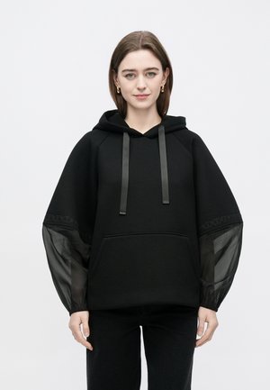 TWINSET KNITTED SWEATSHIRT - Sweatshirt com capuz - nero