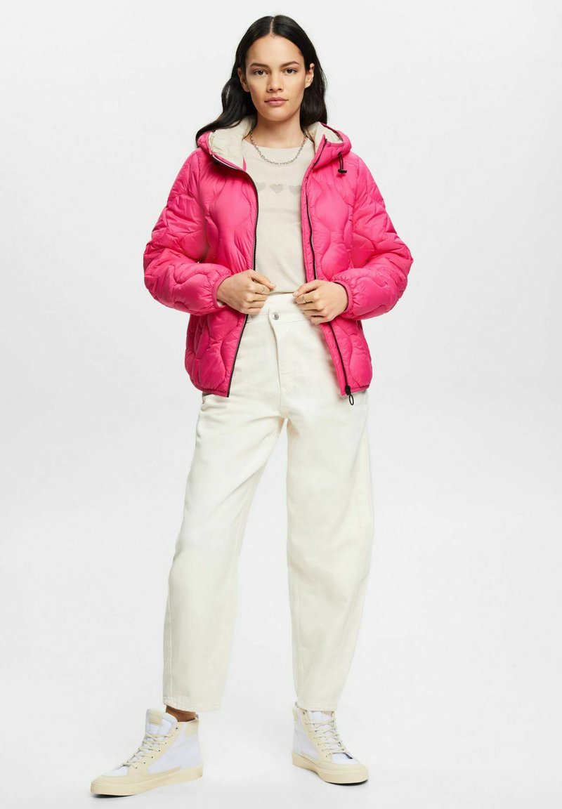 edc by Esprit MIT KORDELZUGKAPUZE Winterjacke pink fuchsia/pink