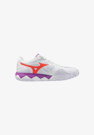 Mizuno, WAVE ENFORCE TOUR 2 - Tennisschuh für Sandplätze - white lava orange dahlia