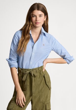 THE ICONIC STRETCH SLIM FIT OXFORD SHIRT - Skjortebluser - blue