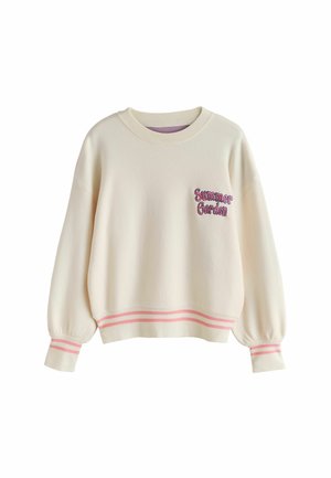 Next, LEMON GRAPHIC KNIT LOOK SWEATSHIRT - Sweatshirt - ecru  pink