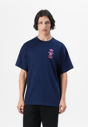 JAPAN FLORALS UNISEX - T-shirt imprimé - night indigo