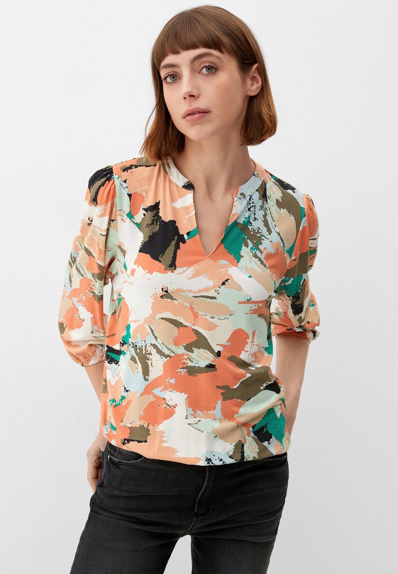 s.Oliver MIT AUSSCHNITT - Langarmshirt - papaya