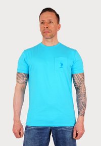 U.S. Polo Assn. MIT BRUSTTASCHE - T-shirt basic - hellblau