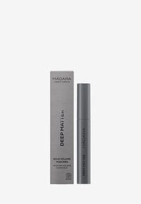 Bold Volume Mascara i en grå tub med matt yta, tillsammans med en matchande grå rektangulär låda, båda med svart text.