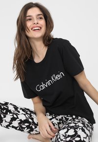 Calvin Klein Underwear - COMFORT  - Bluză de pijama - black/white Imagine miniatură 1