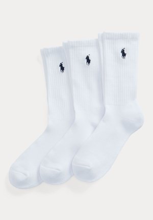 Polo Ralph Lauren CUSHIONED SPORT CREW SOCK 3 PACK - Zoknik - white