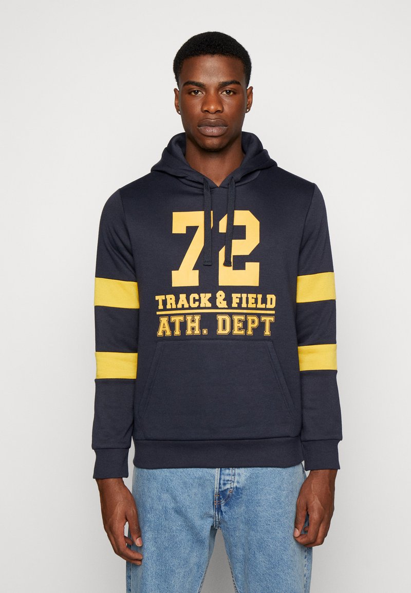 Brave Soul JAMMER - Sweat à capuche - navy/mustard