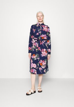 Vero Moda Tall VMVIOLA CALF SHIRT DRESS - Φόρεμα πουκάμισο - navy blazer