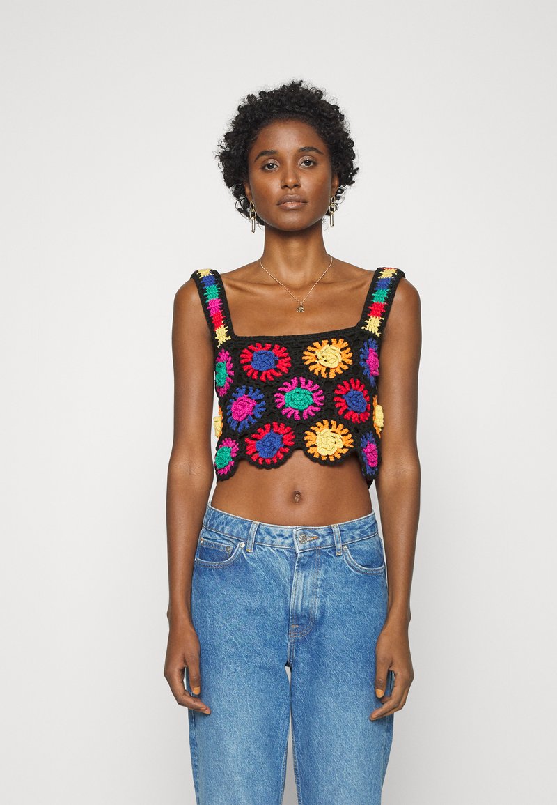 Farm Rio Bluse crochet flowers/mehrfarbig Zalando.at