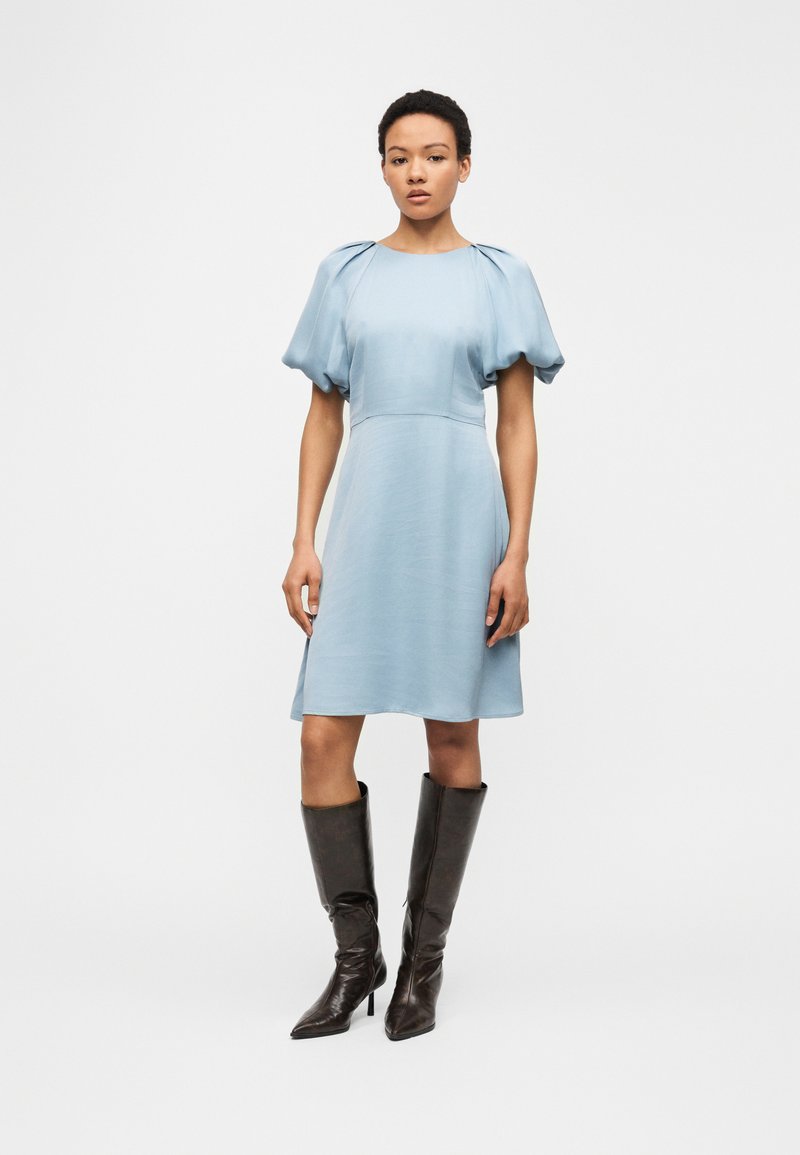 Selected Mini Viscose - Cocktail dress / Party dress - dusty blue/blue -  Zalando.ie