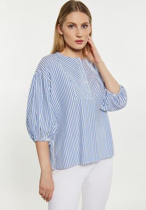 DreiMaster Blouse - blau wollweiss