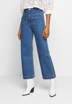 Flared Jeans - dark-blue denim