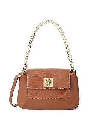 CON CATENA E TASCA PIATTA - Umhängetasche - marrone