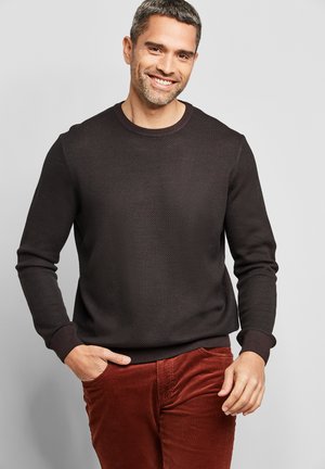 MIT STRUKTUR-MUSTER - Jumper - brombeere