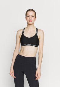 Under Armour - CROSSBACK LOW - Reggiseno sportivo con sostegno medio - black Immagine in miniatura 1