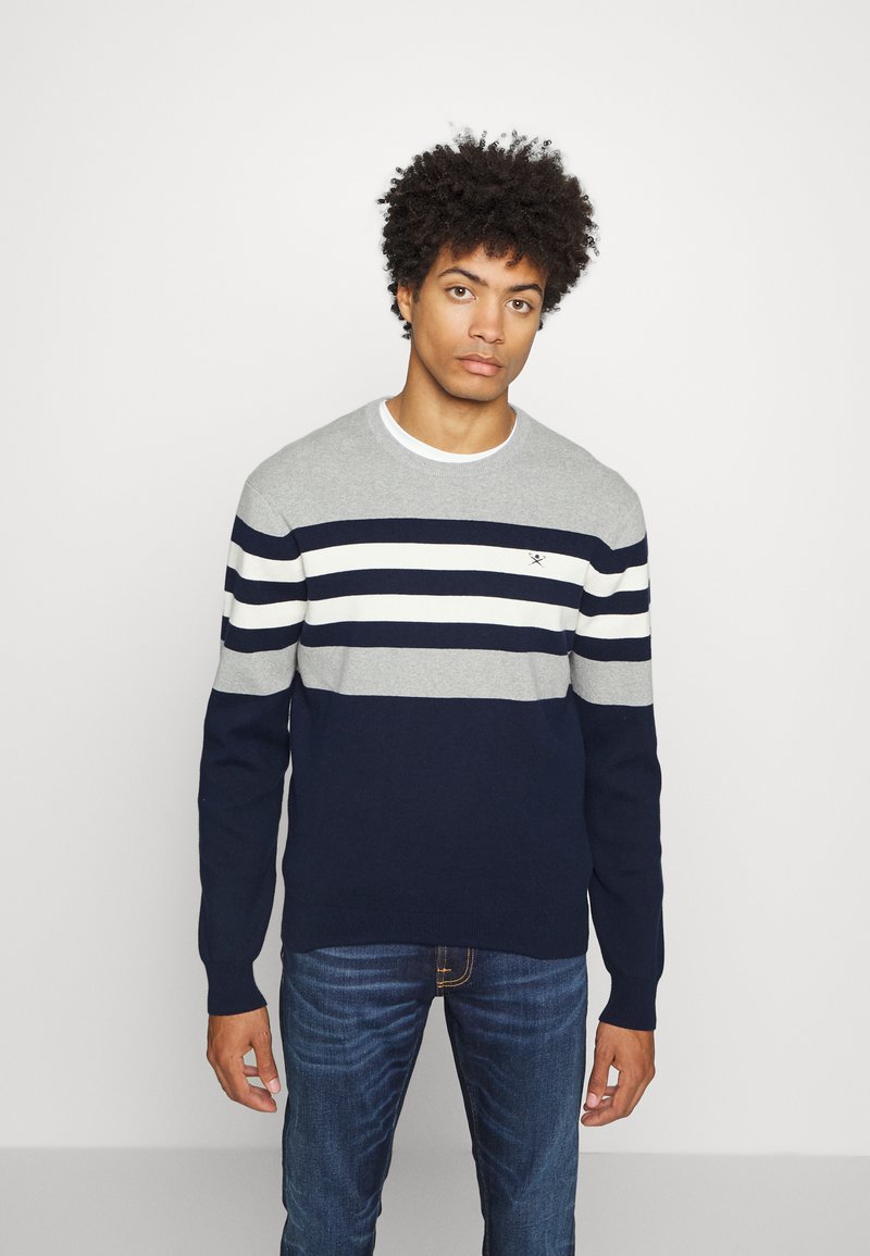 Hackett London HARVEY CREW - Camisola - navy/grey