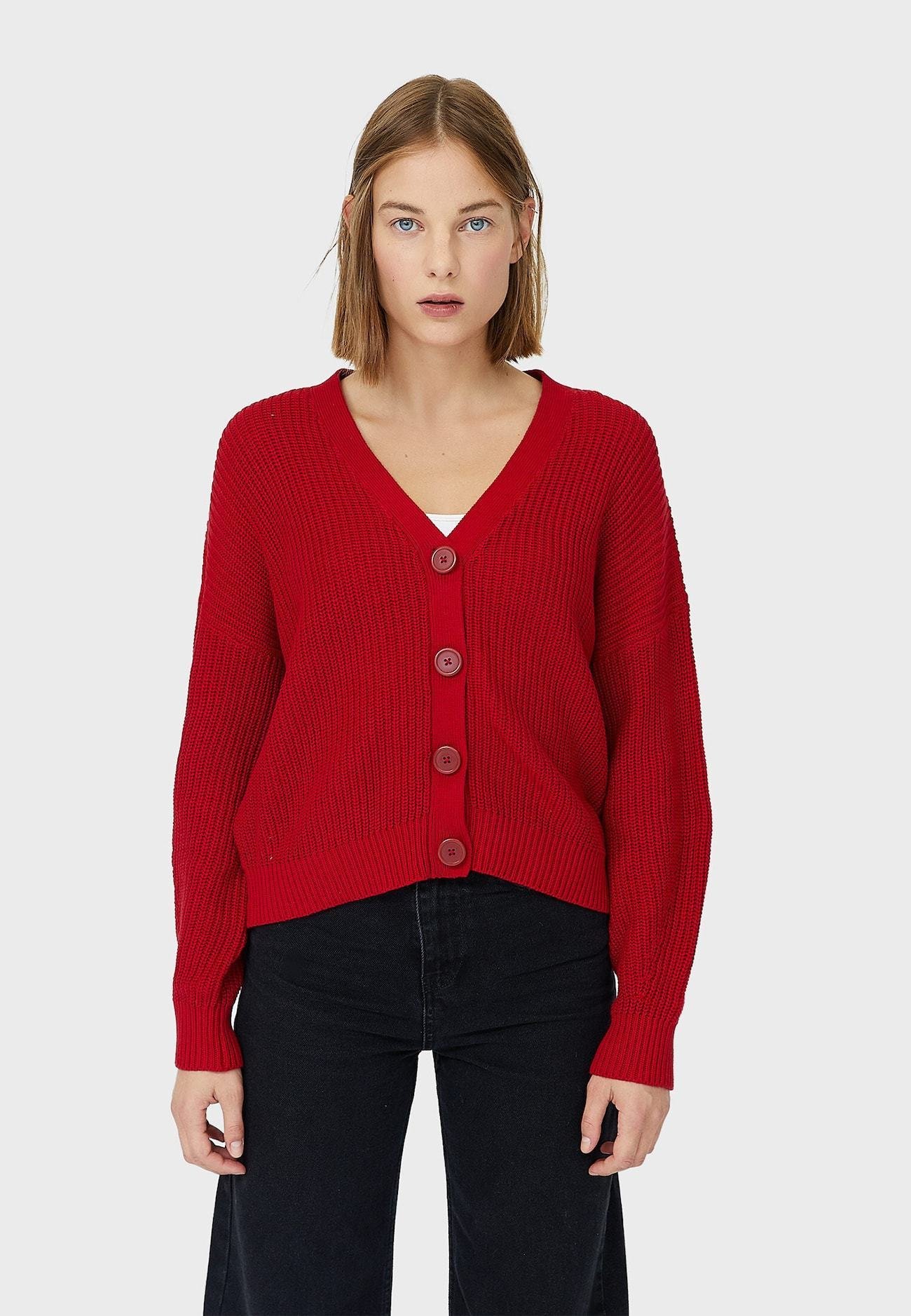Stradivarius red cardigan Clearance