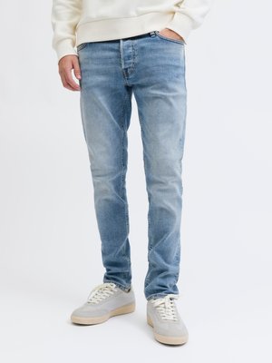 JJIGLENN JJCOOPER - Calças de ganga justas - light blue denim