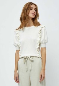 Minus MIVESIA KNIT T-SHIRT. - Základné tričko - broken white