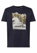 ESPRIT Damen T-Shirt - Meliertes Print Shirt In Verschiedenen Farben