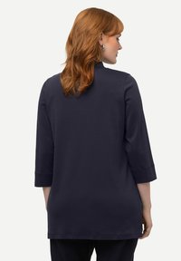 Ulla Popken CLASSIC STEHKRAGEN 3/4-ARM - Långärmad tröja - dark blue