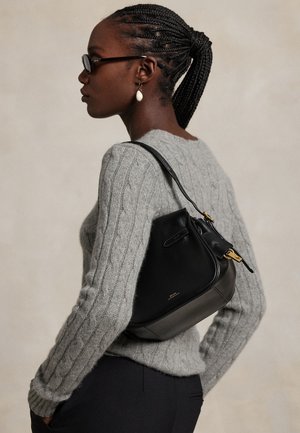 Polo Ralph Lauren, POLO ID LEATHER MINI SATCHEL - Håndtasker - black