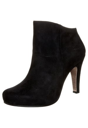 Enkellaarsjes met hoge hak - black