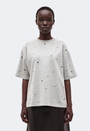 2nd Day, 2NDARALO EYELET - Тениска с щампа - medium grey melange